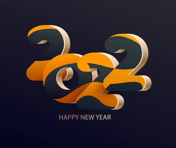 New Years 2022 Tiger Skin Print Numbers Design Von Grußkarten — Stockvektor