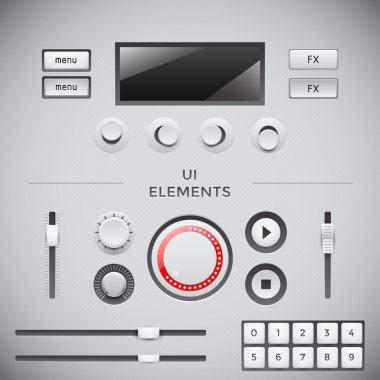 Kullanıcı arayüzü web ögeleri. UI vektör kümesi