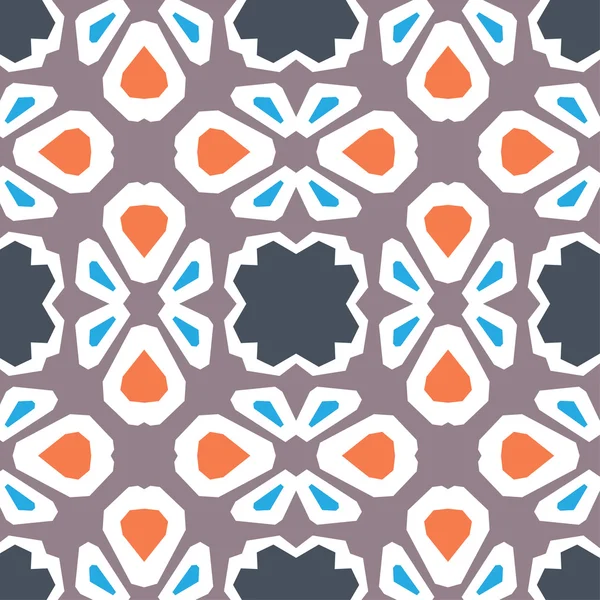 Seamless pattern. Geometric floral vector — Stock Vector