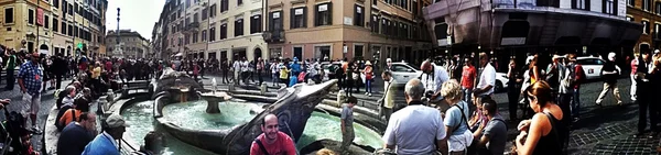 Piazza di Spagna with Trinità dei Monti steps — Zdjęcie stockowe