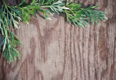 eski ahşap arka plan yapraklarda