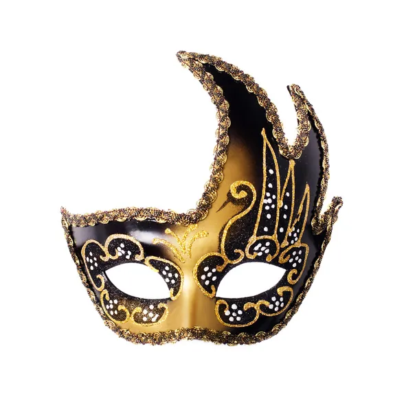 Máscara de carnaval sobre un fondo blanco Fotos de stock