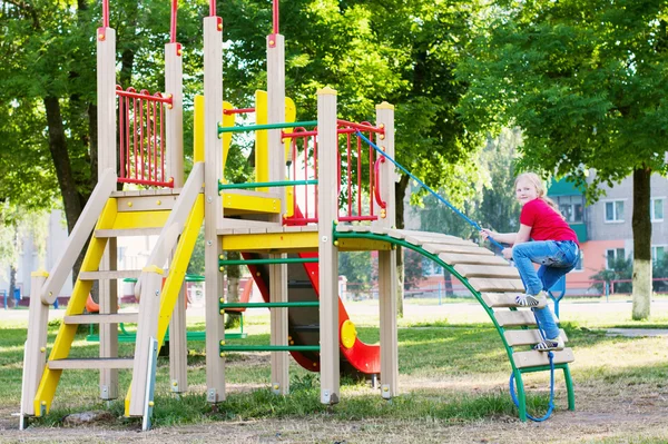 Girl on playground — Stock Photo, Image