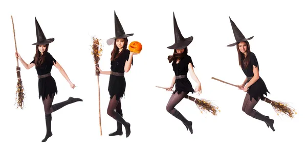 Witch isolated on white — Stock Photo, Image