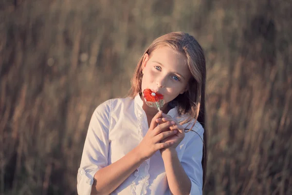 Ragazza con lecca-lecca — Foto Stock