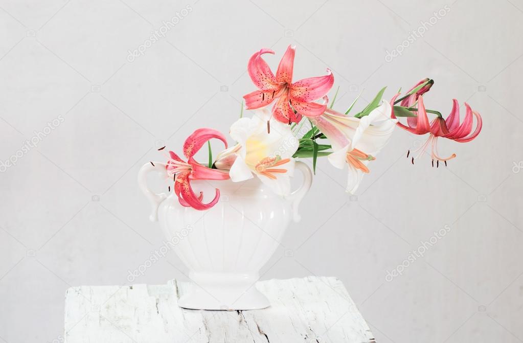 still-life with beautiful lily