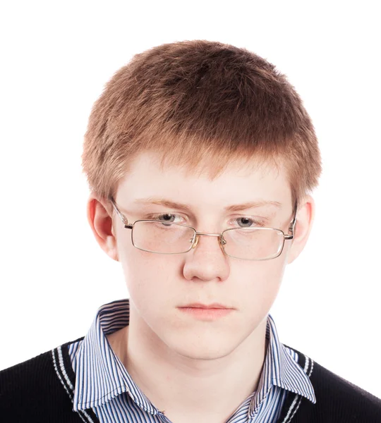 Tonåring isolerad på vit — Stockfoto