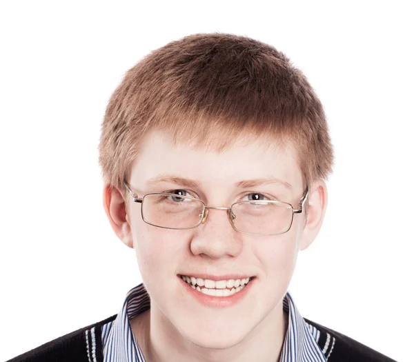 öğrenci üzerinde beyaz izole gözlük