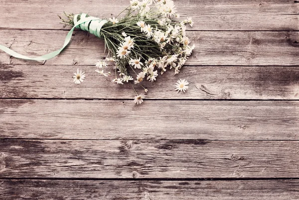 Manzanillas sobre fondo de madera — Foto de Stock