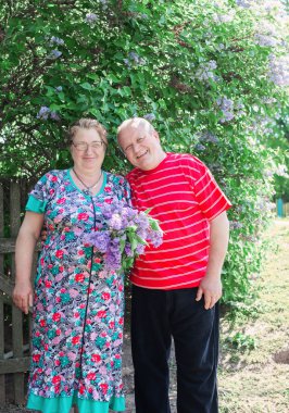 yaşlı çift açık mutlu