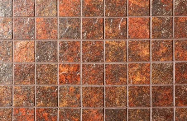 Ceramic Red Rustic Tile Background Stock Photo