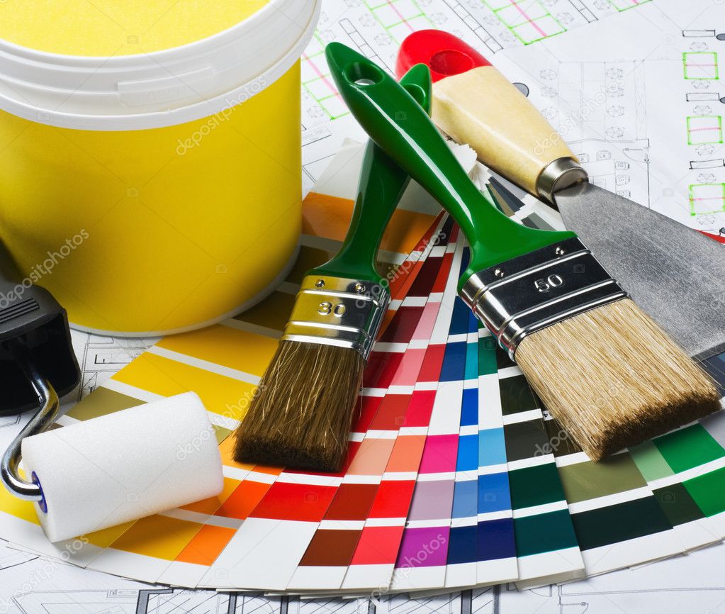 Tools and accessories for home renovation — Stock Photo © doroshin