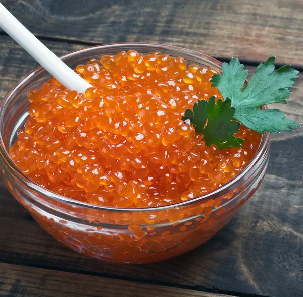 Red caviar in a bowl — Stock Image Red caviar in a bowl Royalty Free Stock Images