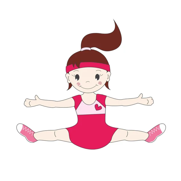 Girl goes in for sports — Stock Vector