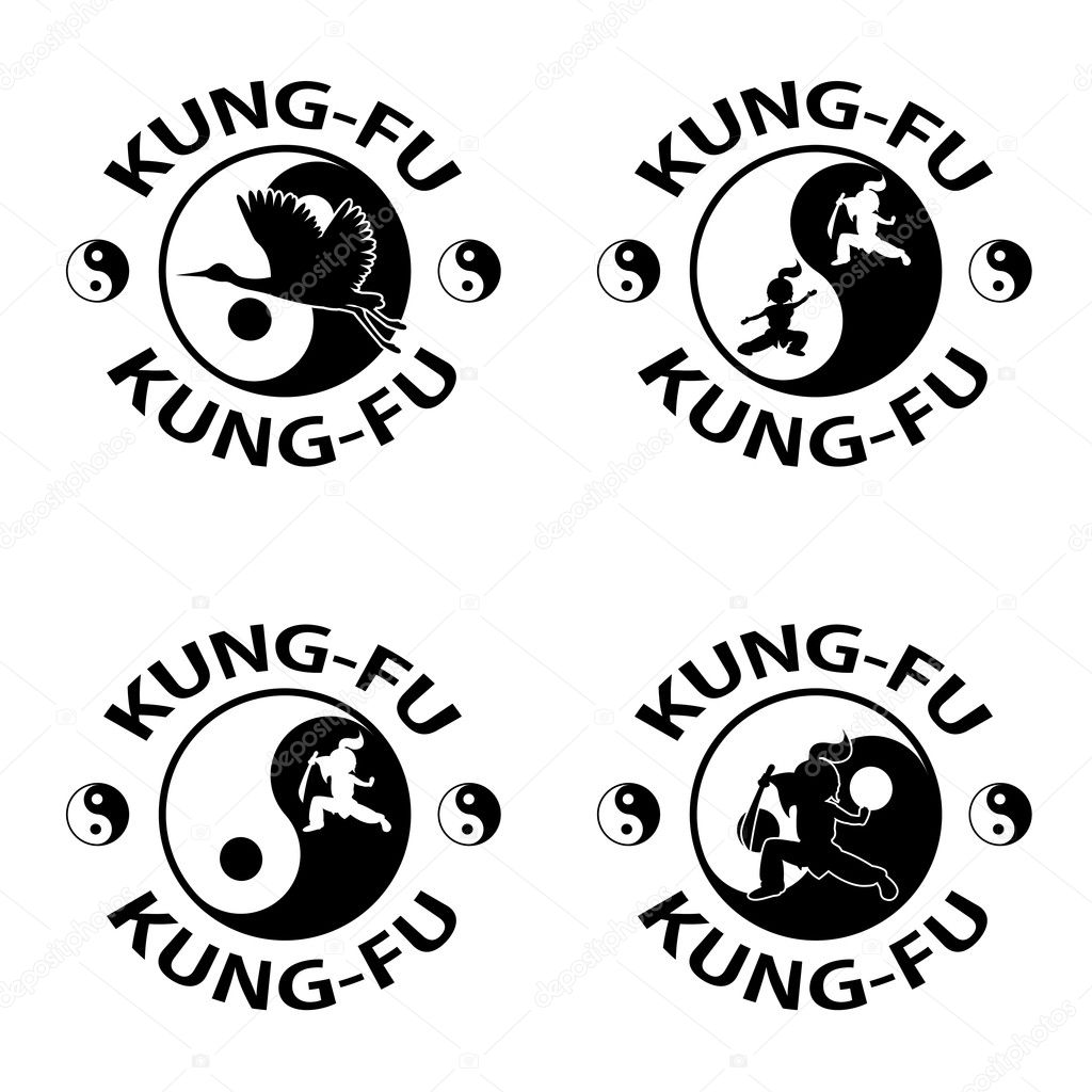 Vector kung fu logo Kungfu logo — Stock Vector © sivanova 13388531
