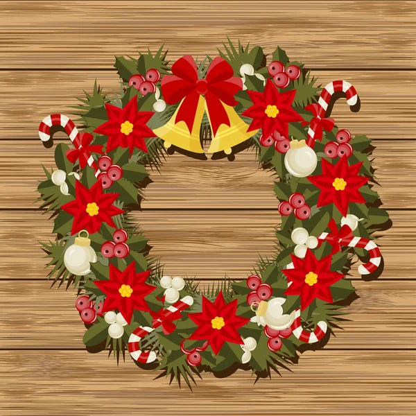 Christmas wreath — Stock Vector