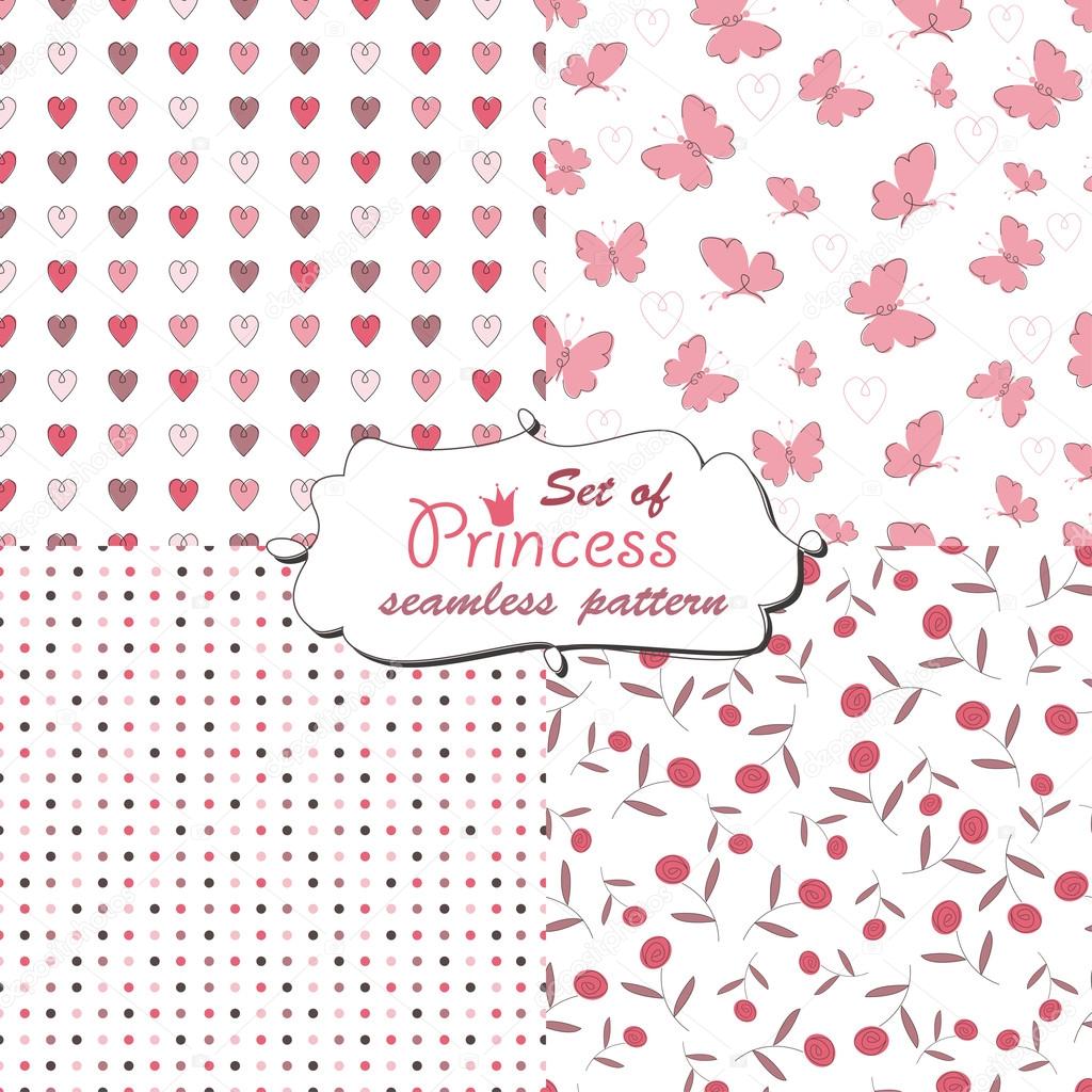 Seamless pattern for little princess