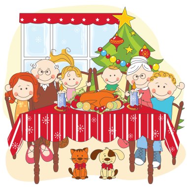 Noel dinner.big mutlu aile birlikte.
