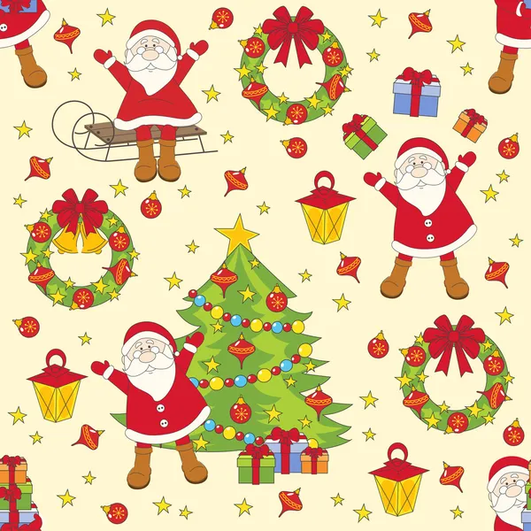 Christmas seamless pattern — Stock Vector