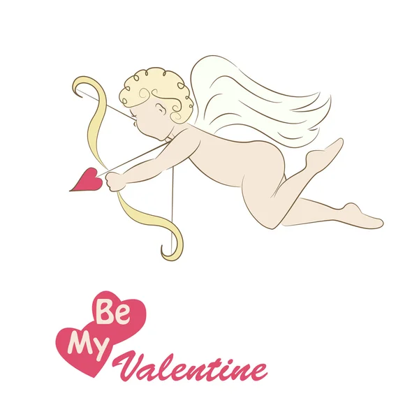 Pequeño cupido — Vector de stock