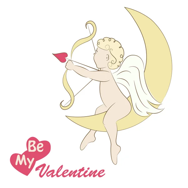 Pequeño cupido — Vector de stock