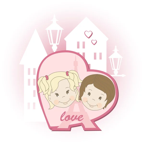 Pareja romántica — Vector de stock