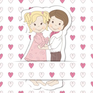 sevgi dolu bir kaç gençler kartpostal