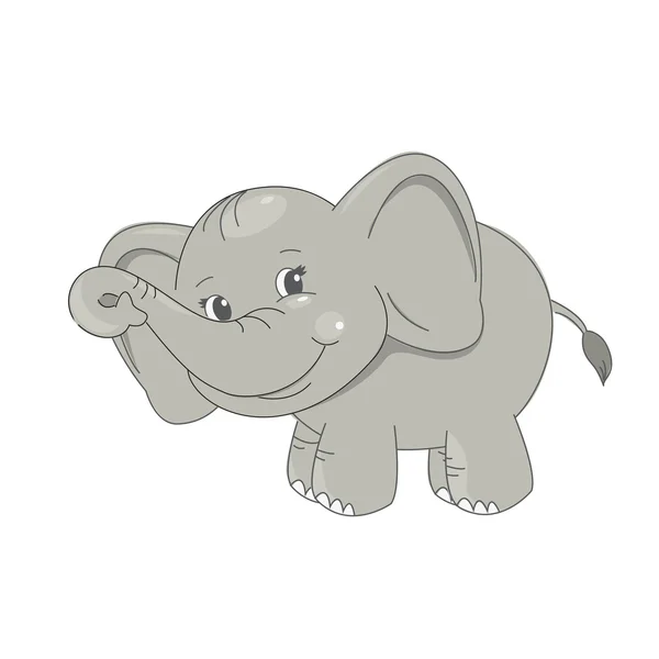 Schattig baby olifant — Stockvector