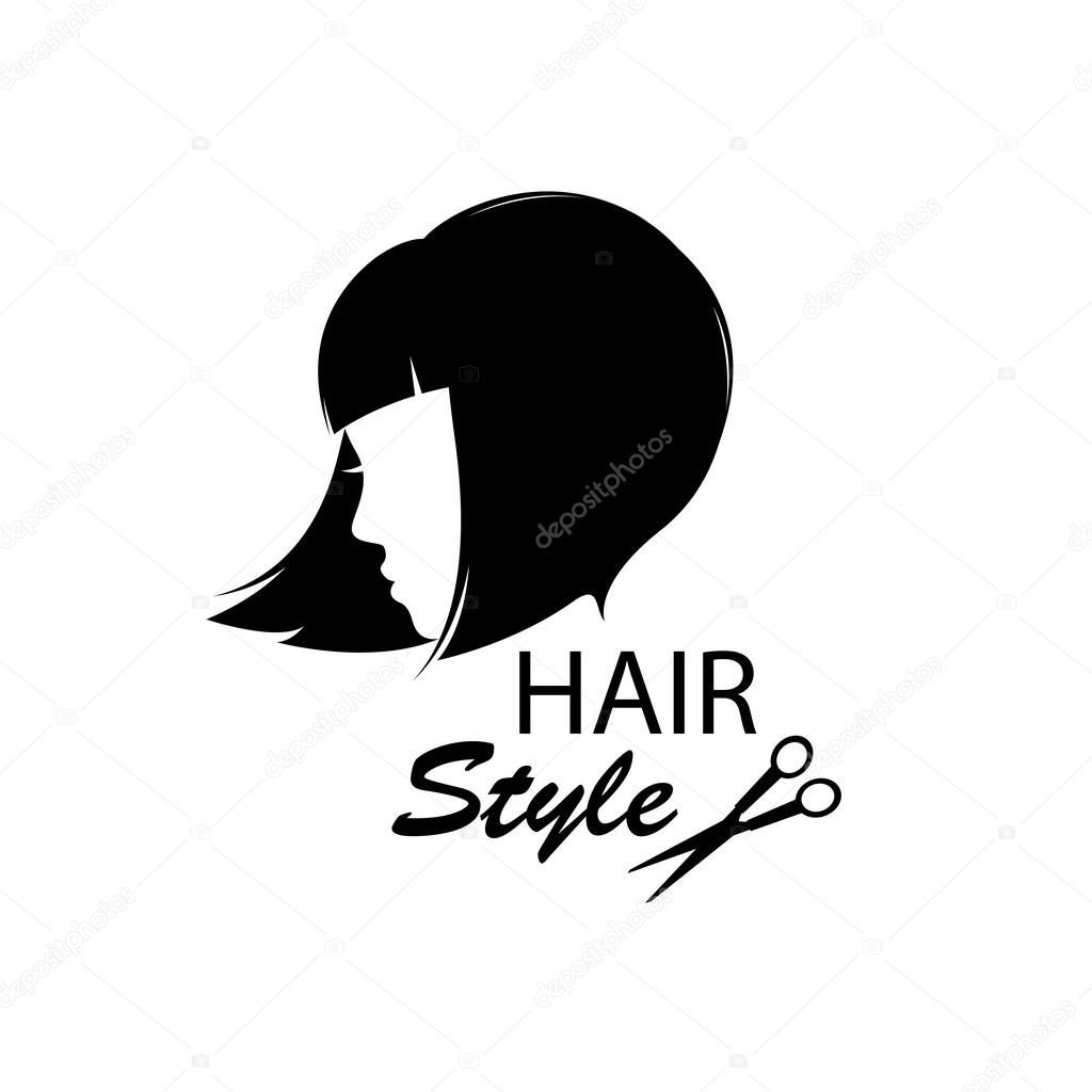 Profile face young woman . Silhouette . — Stock Vector 