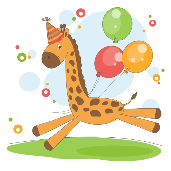 Cute little giraffe . — Stock Vector