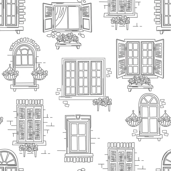 Retro windows patroon. — Stockvector