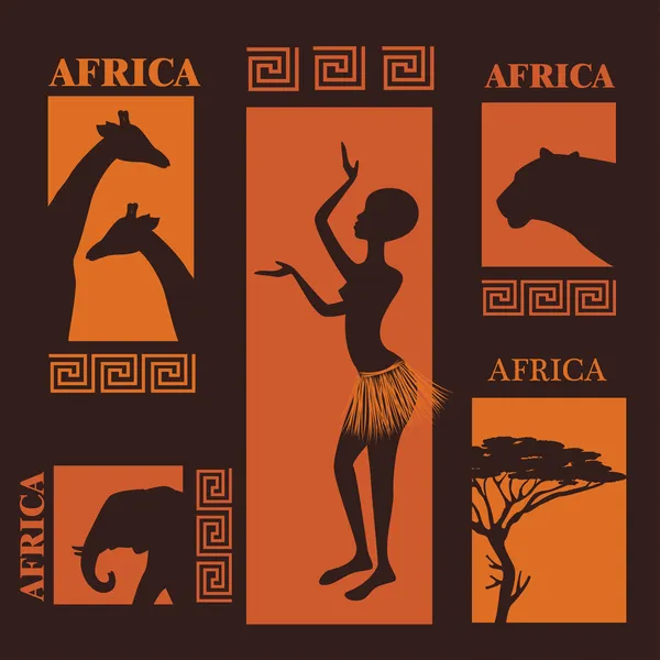Desenho africano . — Vetor de Stock