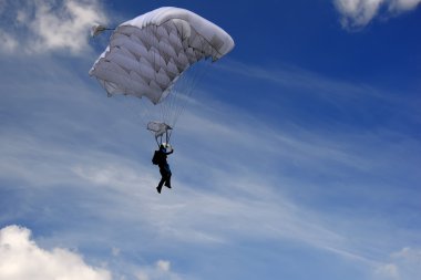 Skydiver in the sky clipart