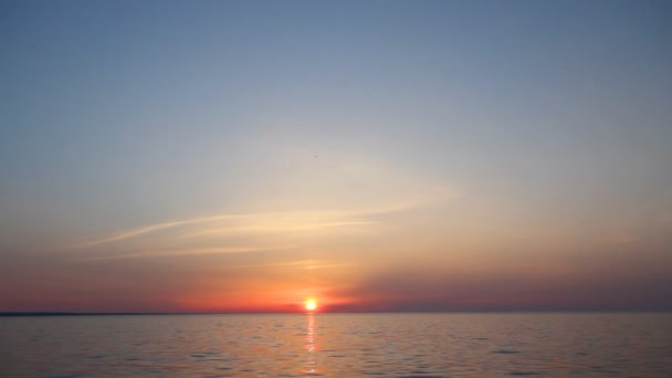 Solnedgång på havet — Stockvideo