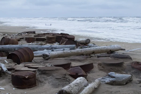 Trommels aan de Arctische kust — Stockfoto