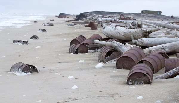 Trommels aan de Arctische kust — Stockfoto