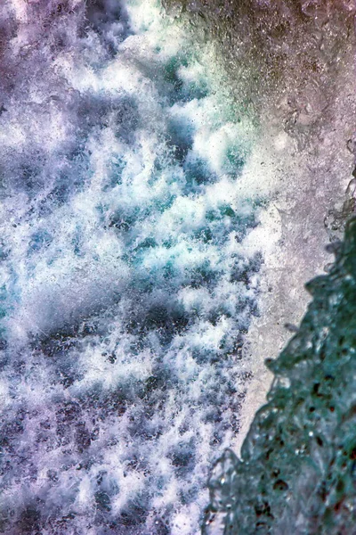 Воды Хаоса Видение Жидкость Кипячение Пена Брызги Воды Водопада — стоковое фото