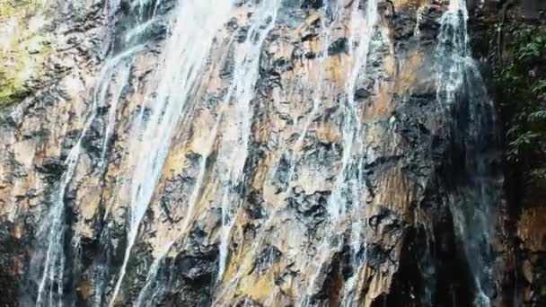 Strong streams of the waterfall — Stock Video