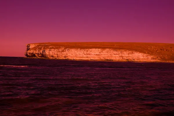 Mística Playa Con Rocas Magia Belleza Del Mar Arte Surrealista — Foto de Stock