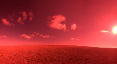 Grassy Hill, yuvarlanan ülke. Isı görüntüleme analizi