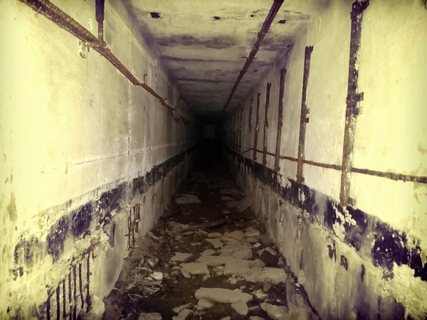 Podziemny Tunel Przetrwania Apokalipsa Bunkra Diabeł Gry Zbudowany Obiekt Wojskowy — Zdjęcie stockowe