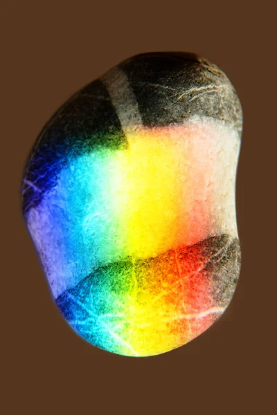 Zen Stone Touch Rays Color Concept Maximum Joy Color — Stock Photo, Image