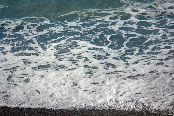 Mar Mal Respira Surf Era Fraco Água Limpa Luz Brilhante — Fotografia de Stock