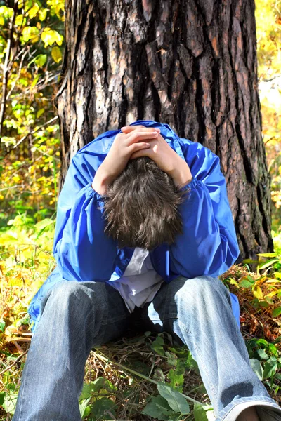 Triest jonge man — Stockfoto