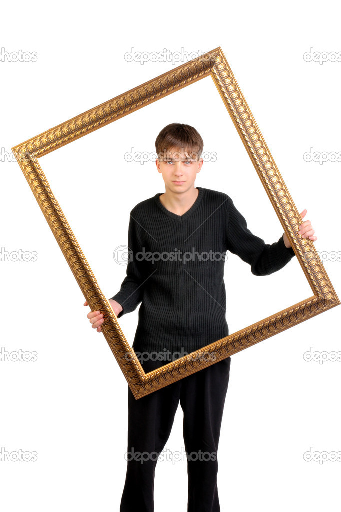 Teenager with frame