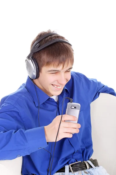 Teenager with mobile phone — Stock Photo, Image