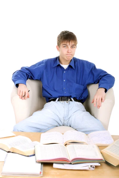 Student sit in chair — Stock Photo, Image