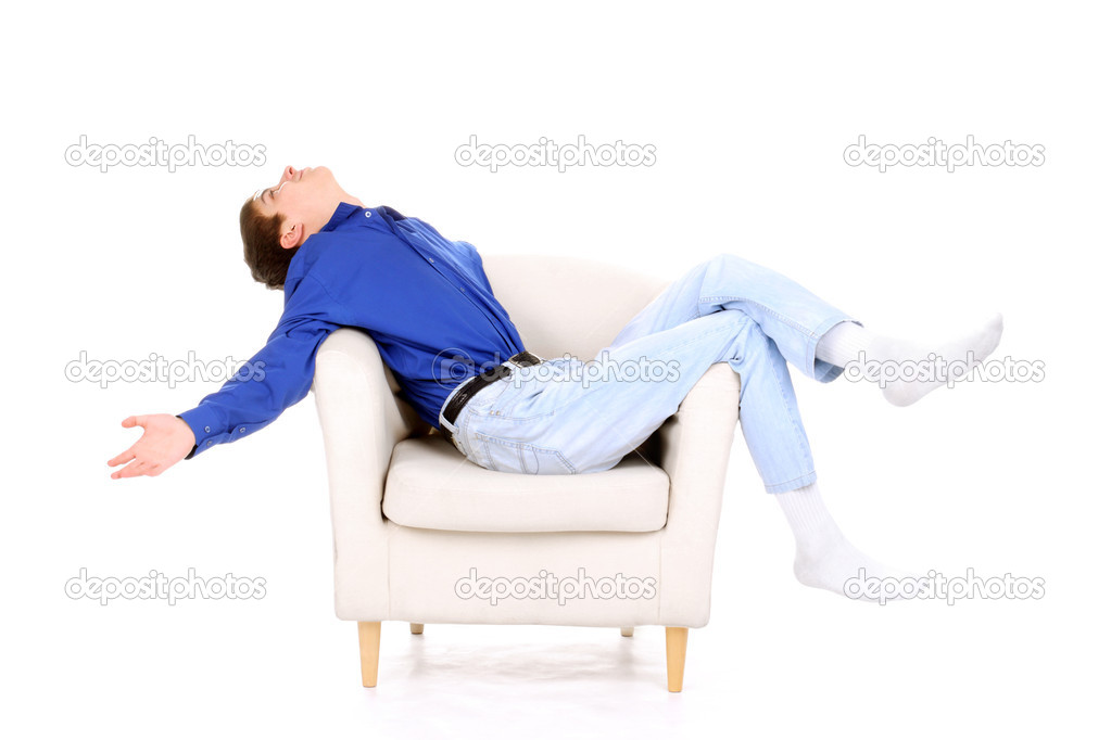 Teenager in chair