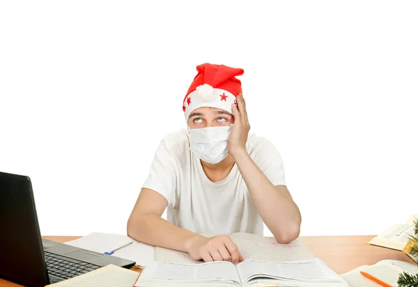 Student in santa — Stock Photo, Image