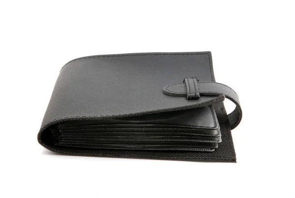Чорний гаманець, ізольовані — стокове фото